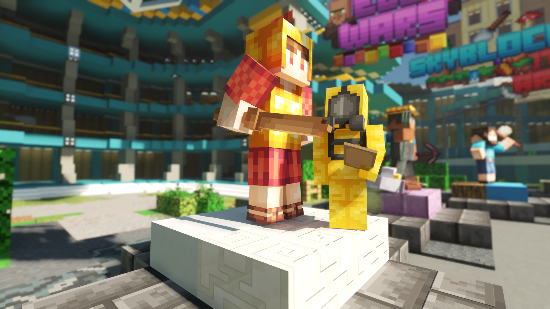 Hazmat observing the skywars npc