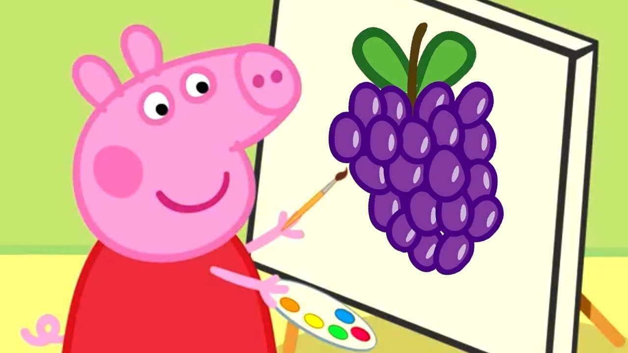 Peppa chomping on some lovely grapes